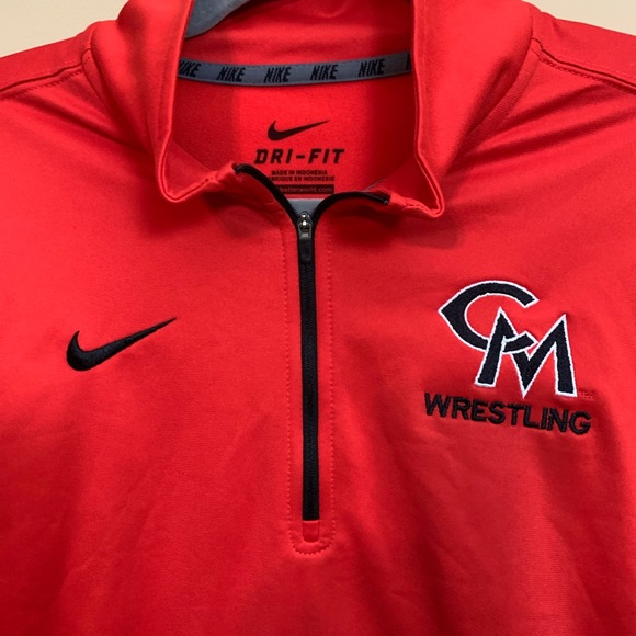 Nike dri-fit 1/4 Zip Red Black Small UCM Mules - Picture 3 of 5